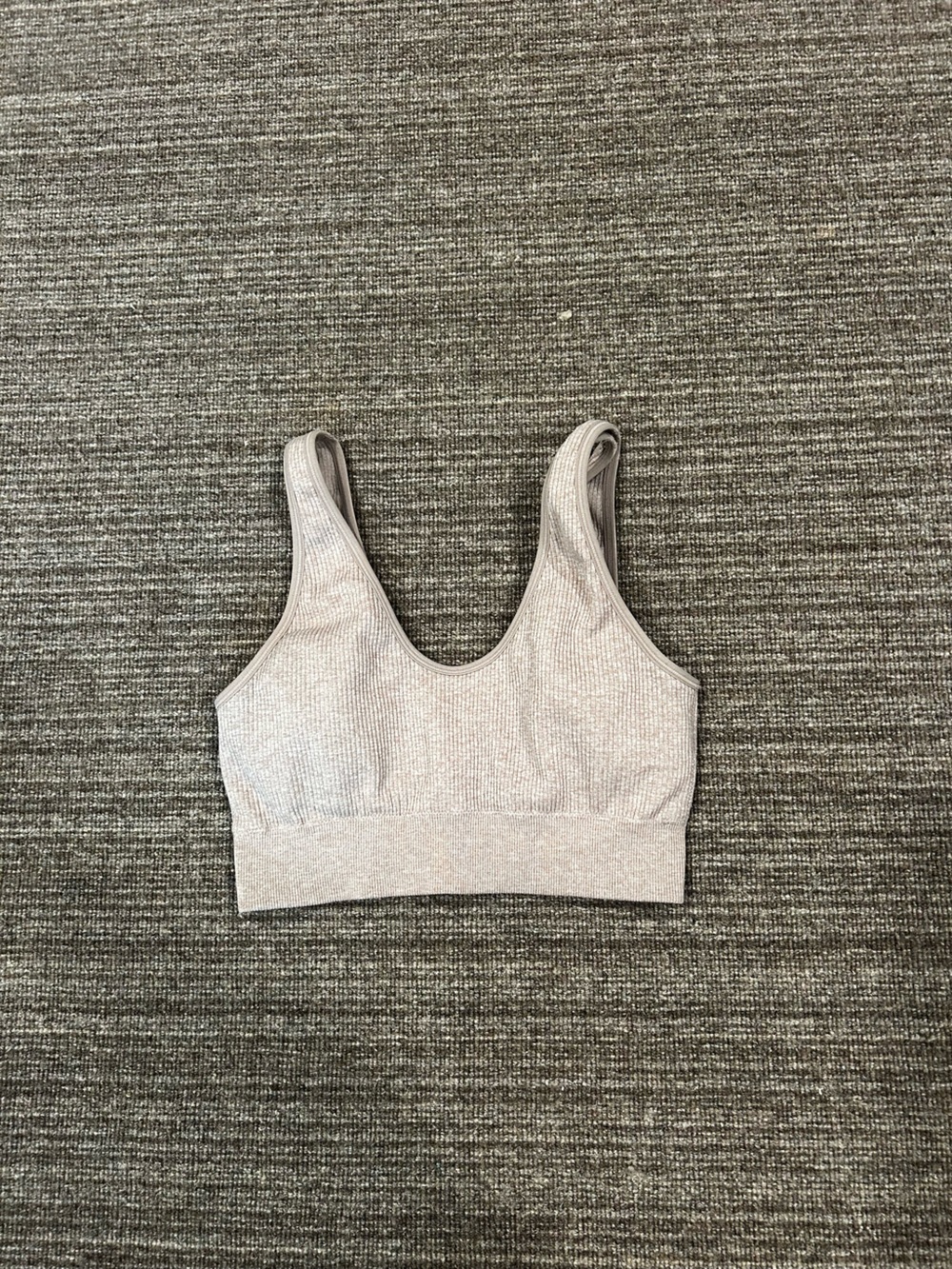Aerie medium Ribbed Lilac/grey Seamless Sports Bra